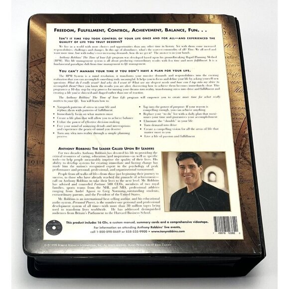 Anthony Robbins The Time of Your Life 16 CDs Workbook VHS Summary Cards COMPLETE - Picture 13 of 13